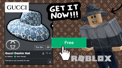 how to get gucci denim wide brim hat roblox